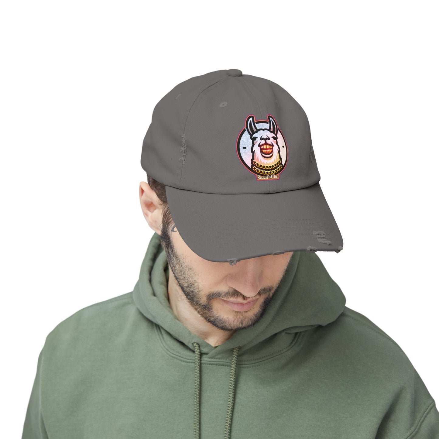 Laughing Llama Distressed Hat
