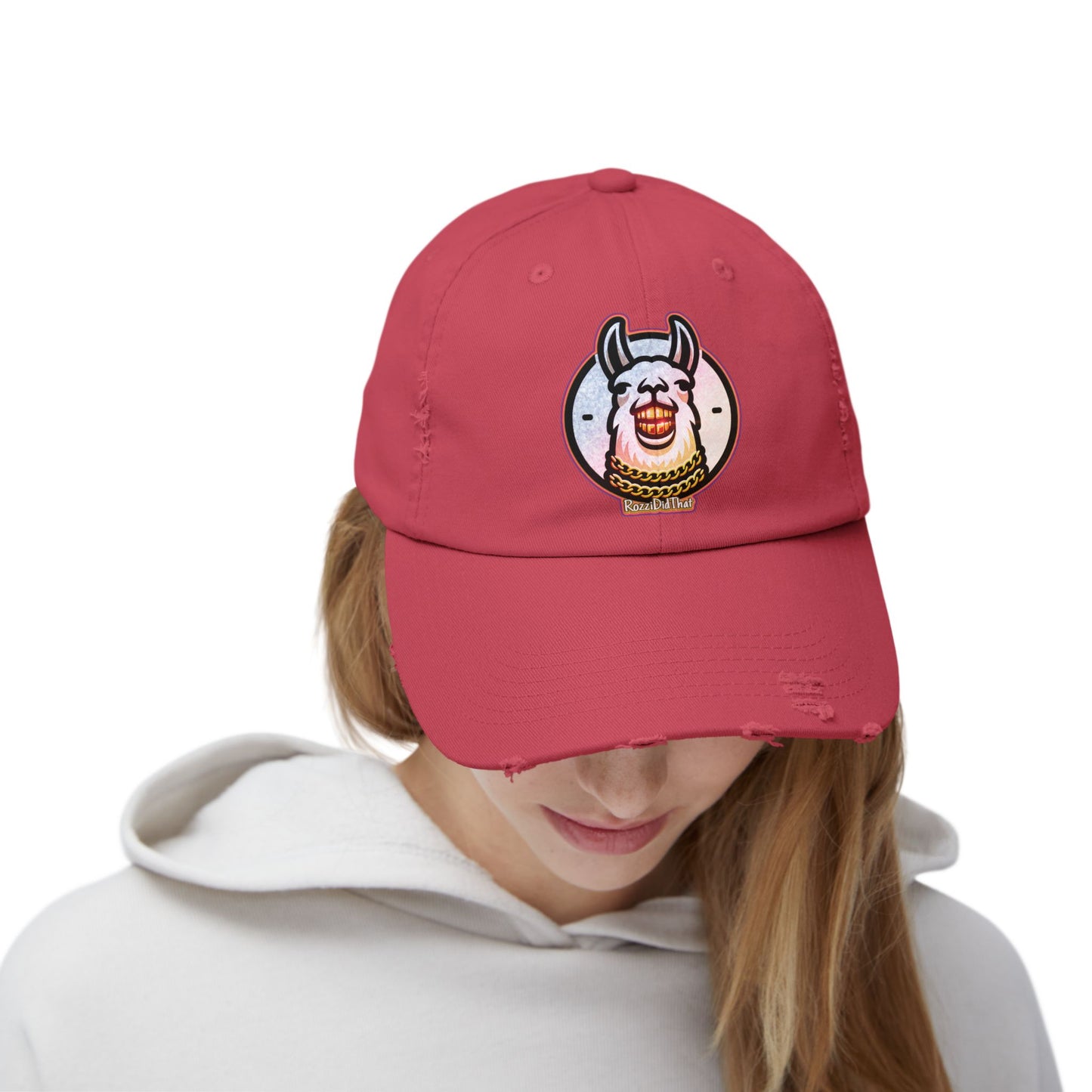 Laughing Llama Distressed Hat