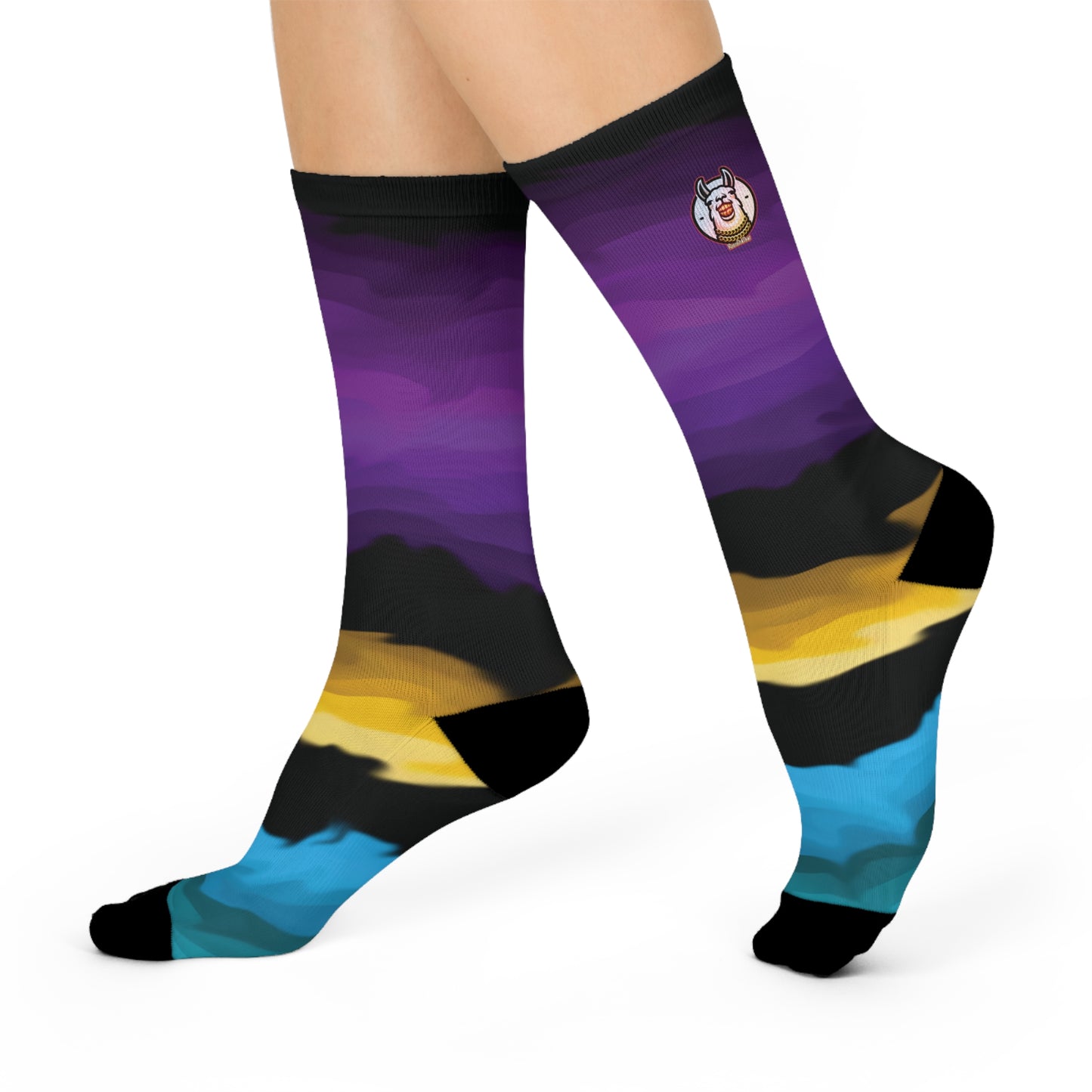 Vibrant Horizon Cushioned Crew Socks