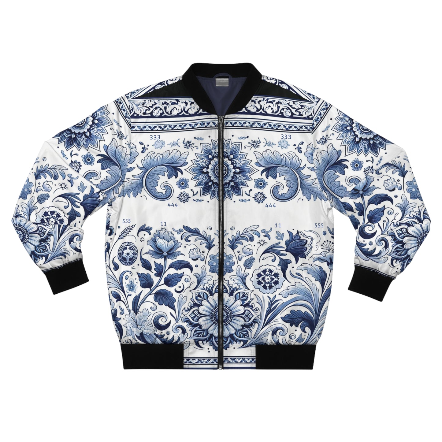 Porcelain Elegance Bomber Jacket