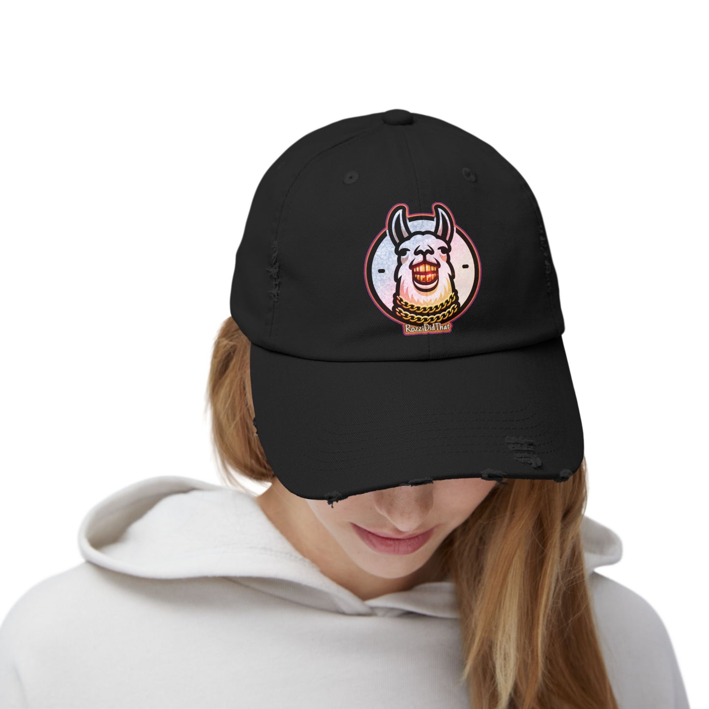 Laughing Llama Distressed Hat