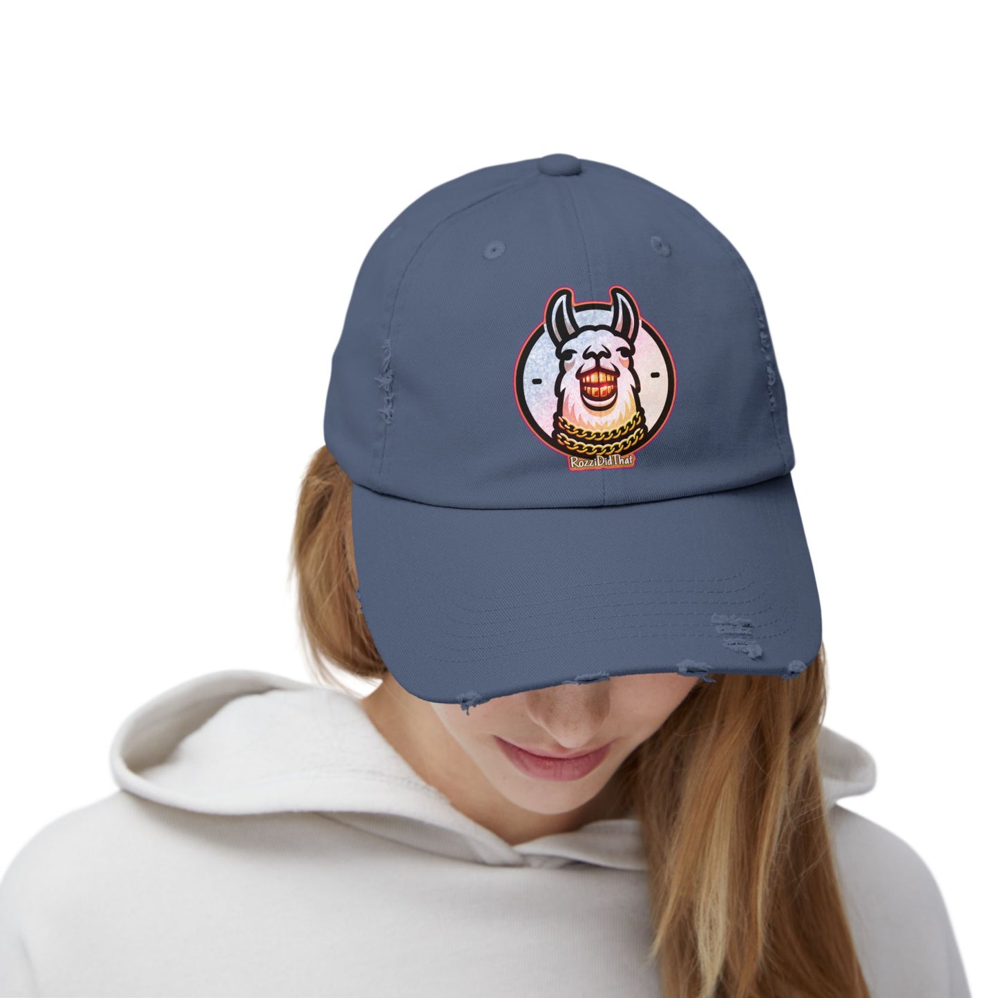 Laughing Llama Distressed Hat