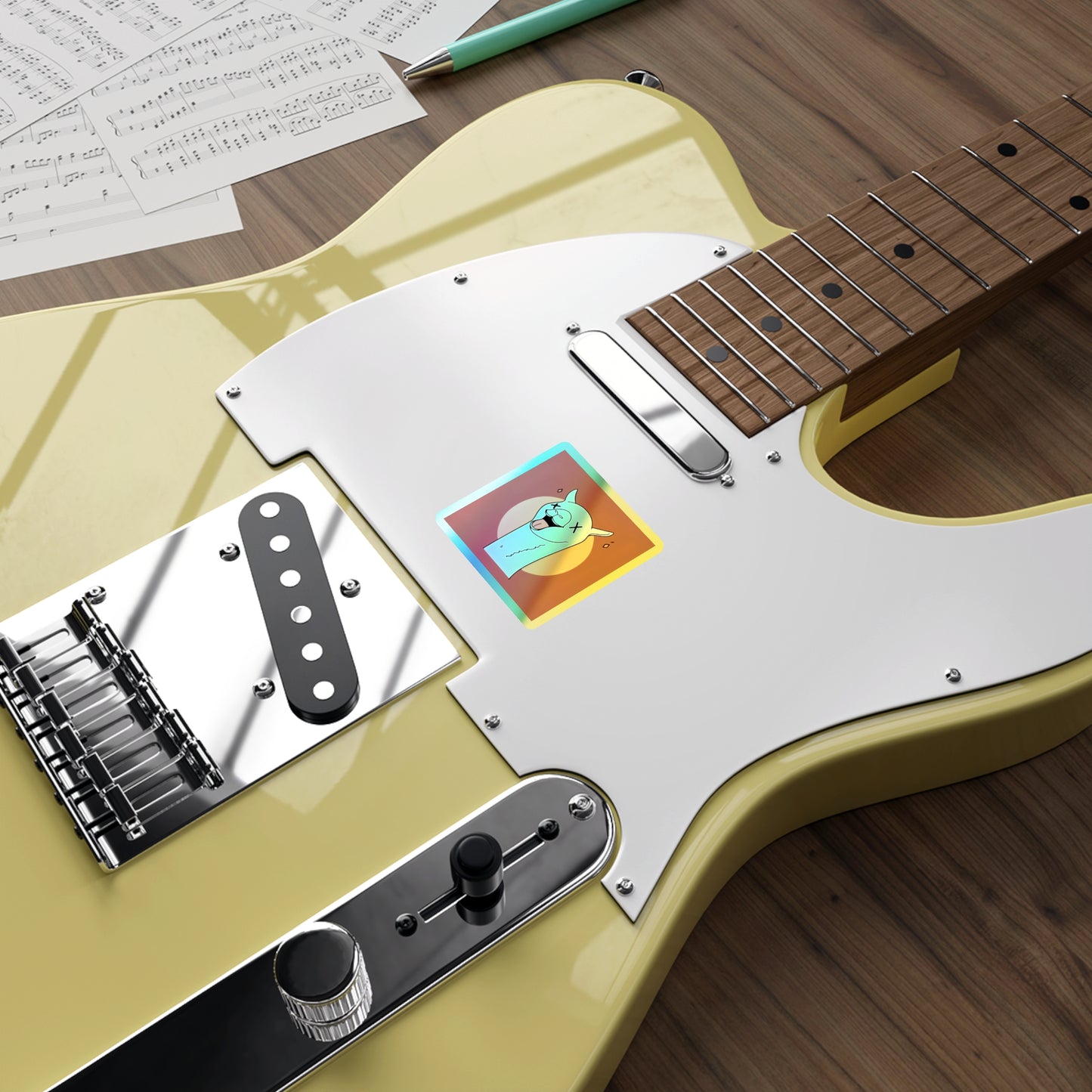 Laughing Llama Holographic Sticker