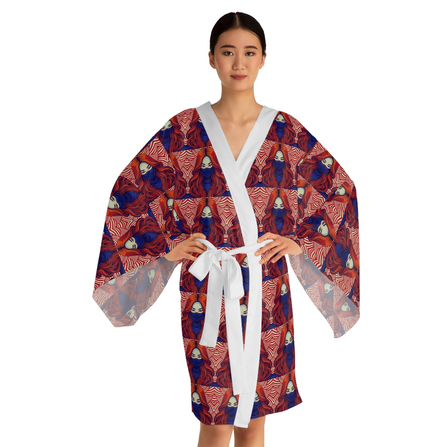 Long Sleeve Kimono Robe (AOP)