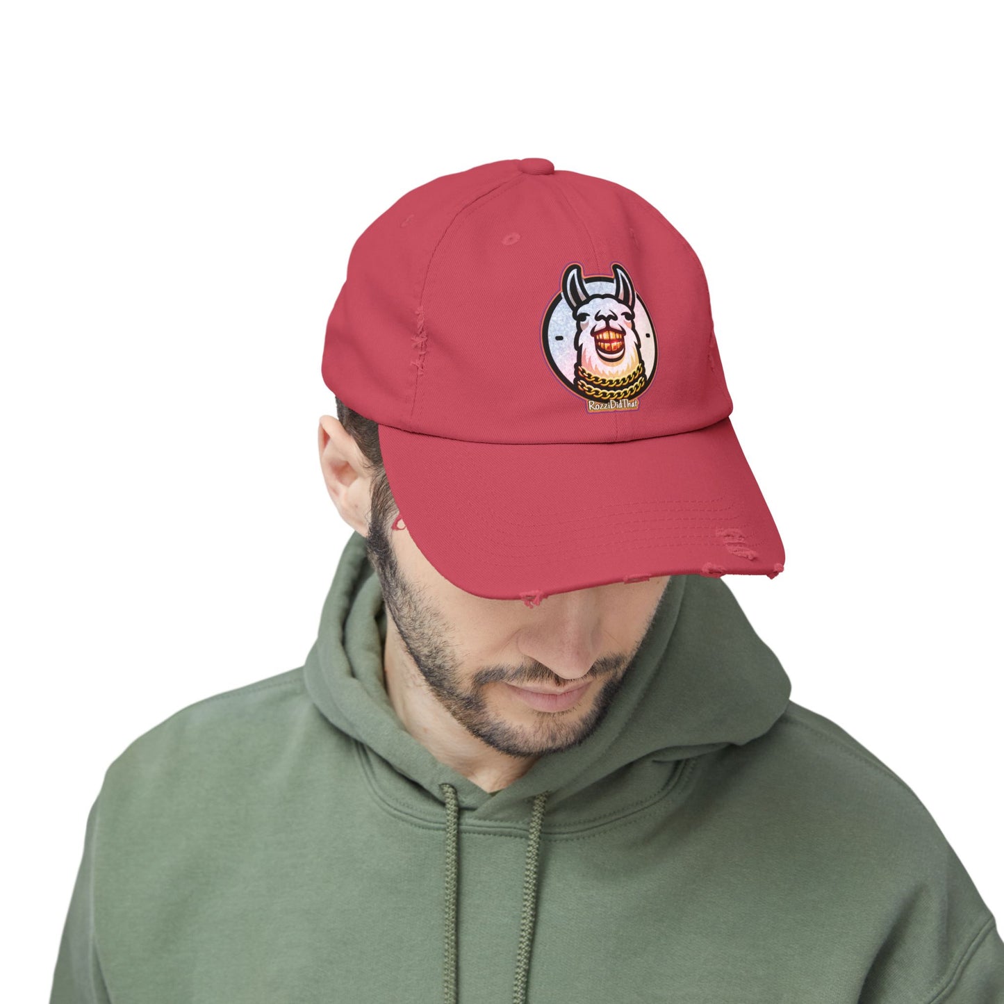Laughing Llama Distressed Hat
