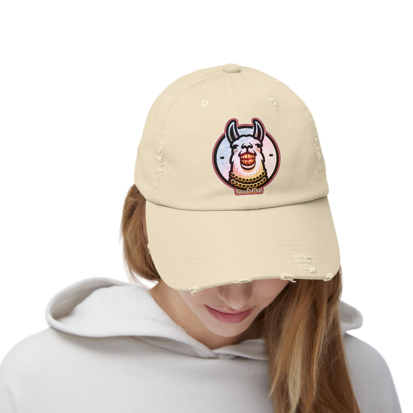Laughing Llama Distressed Hat