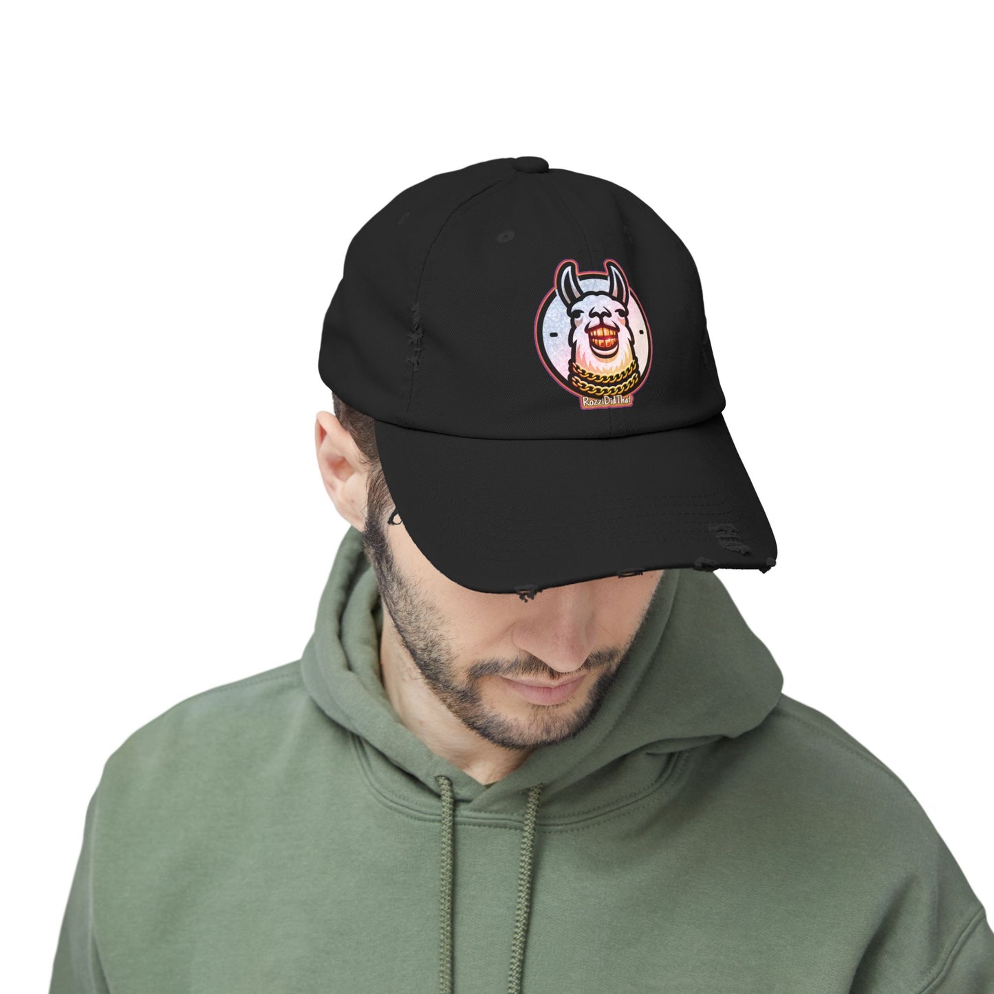 Laughing Llama Distressed Hat