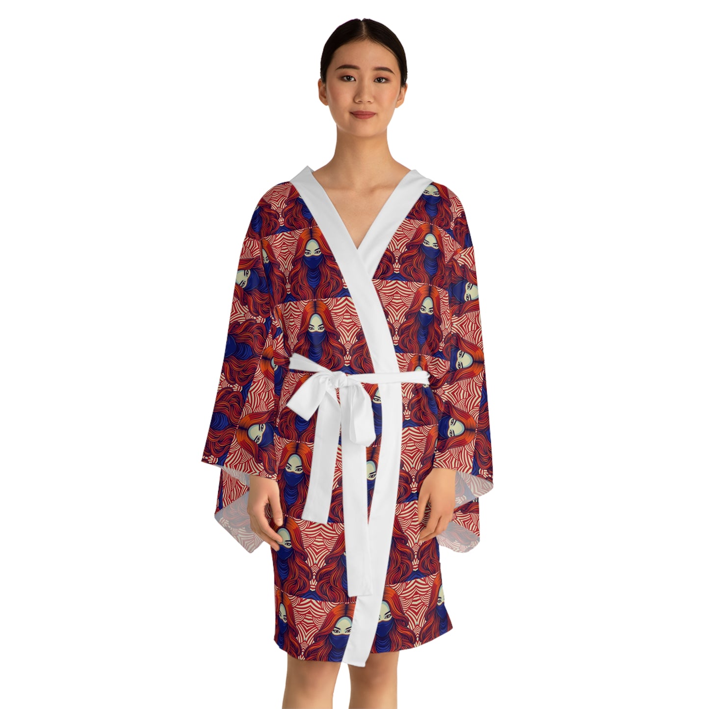 Long Sleeve Kimono Robe (AOP)