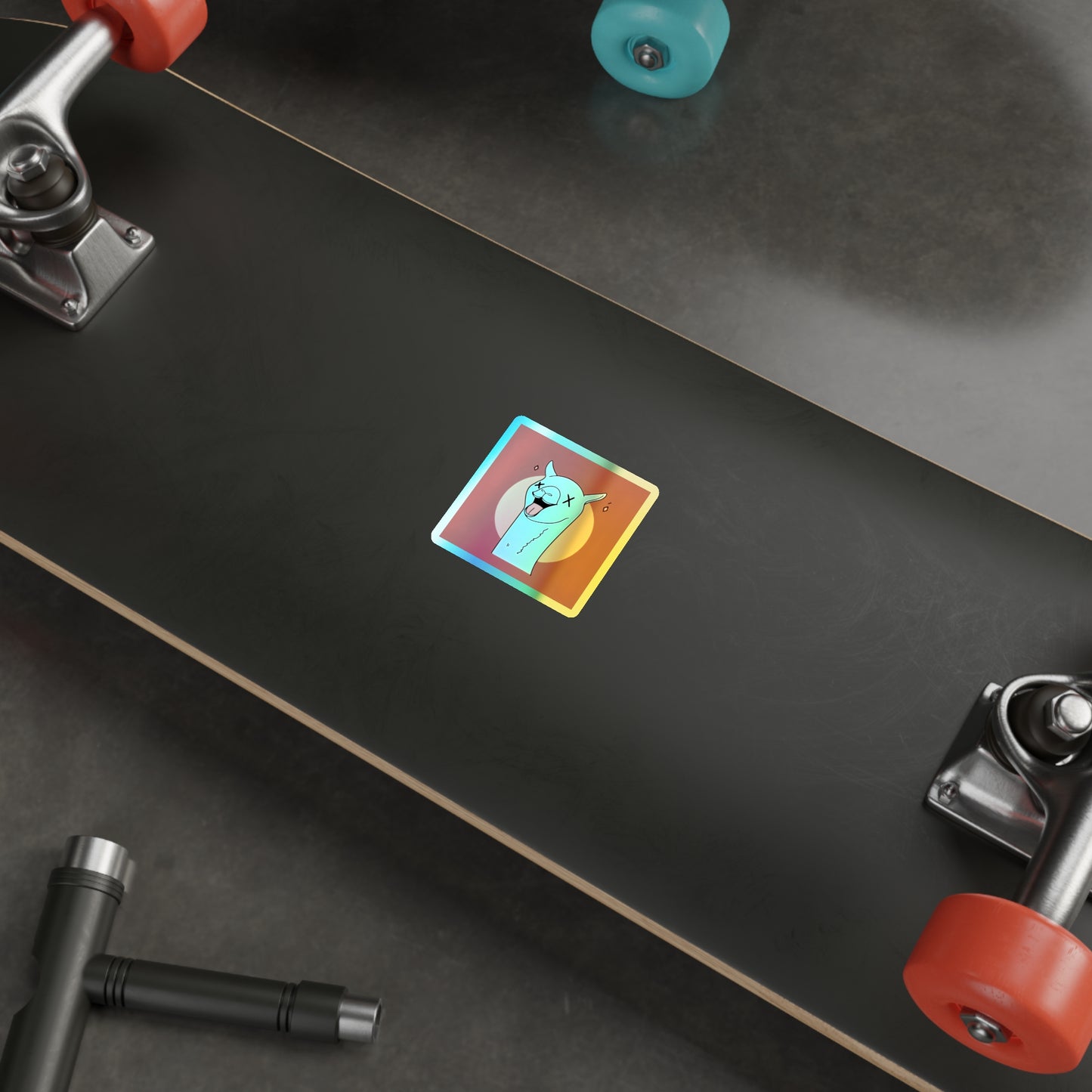 Laughing Llama Holographic Sticker