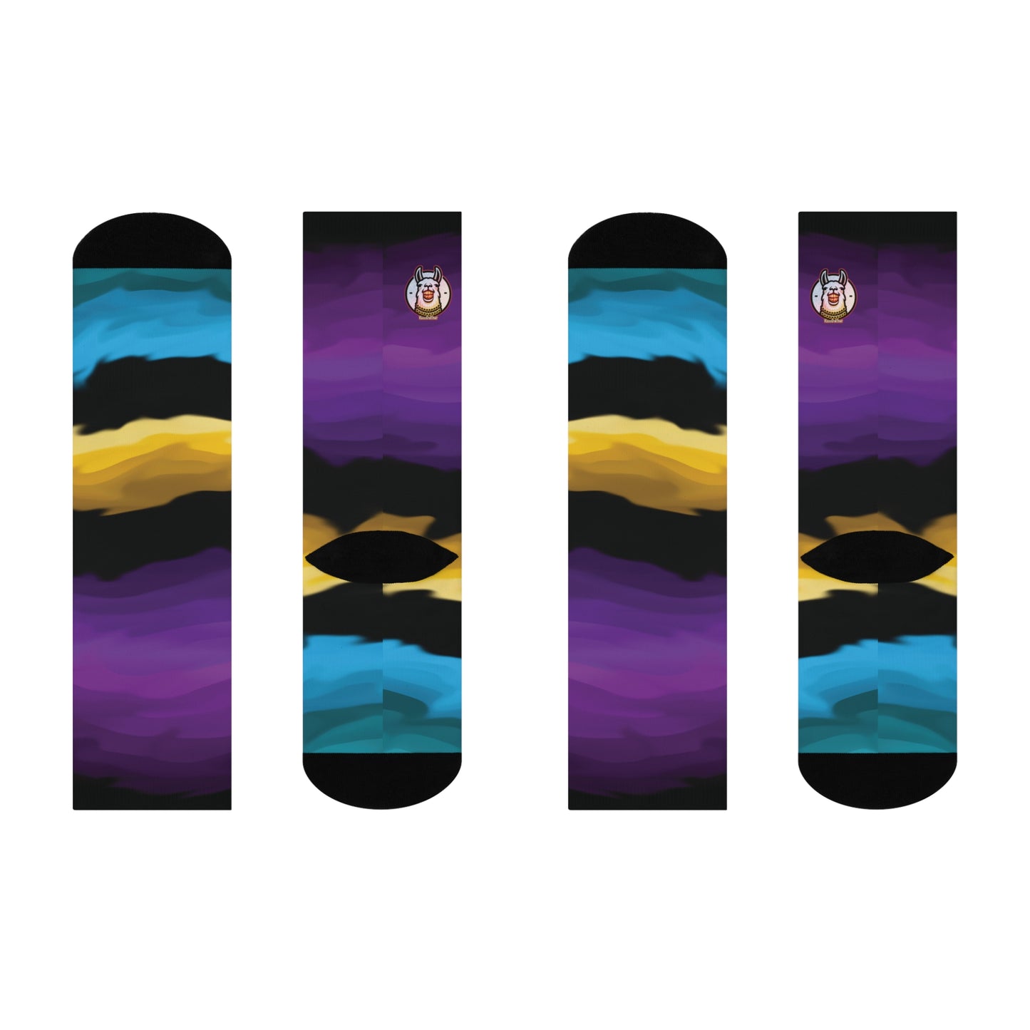 Vibrant Horizon Cushioned Crew Socks
