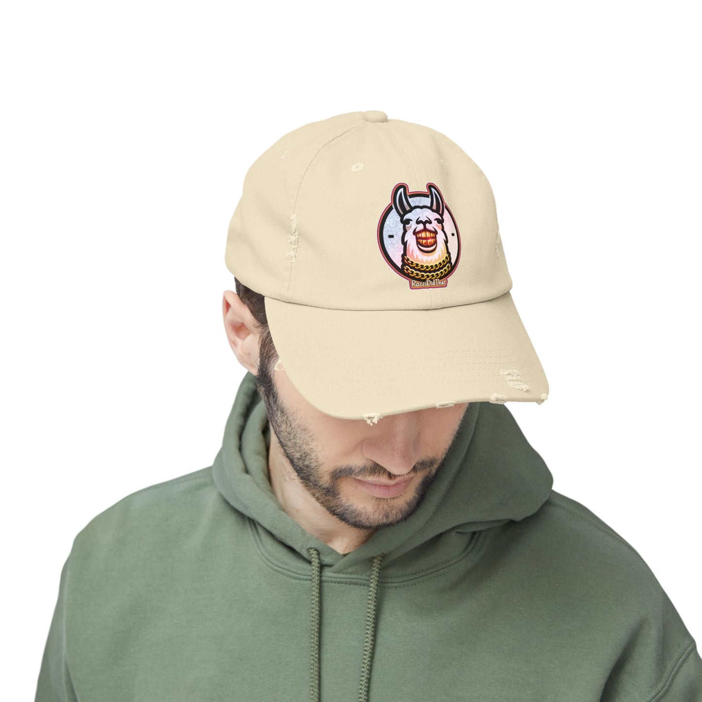 Laughing Llama Distressed Hat