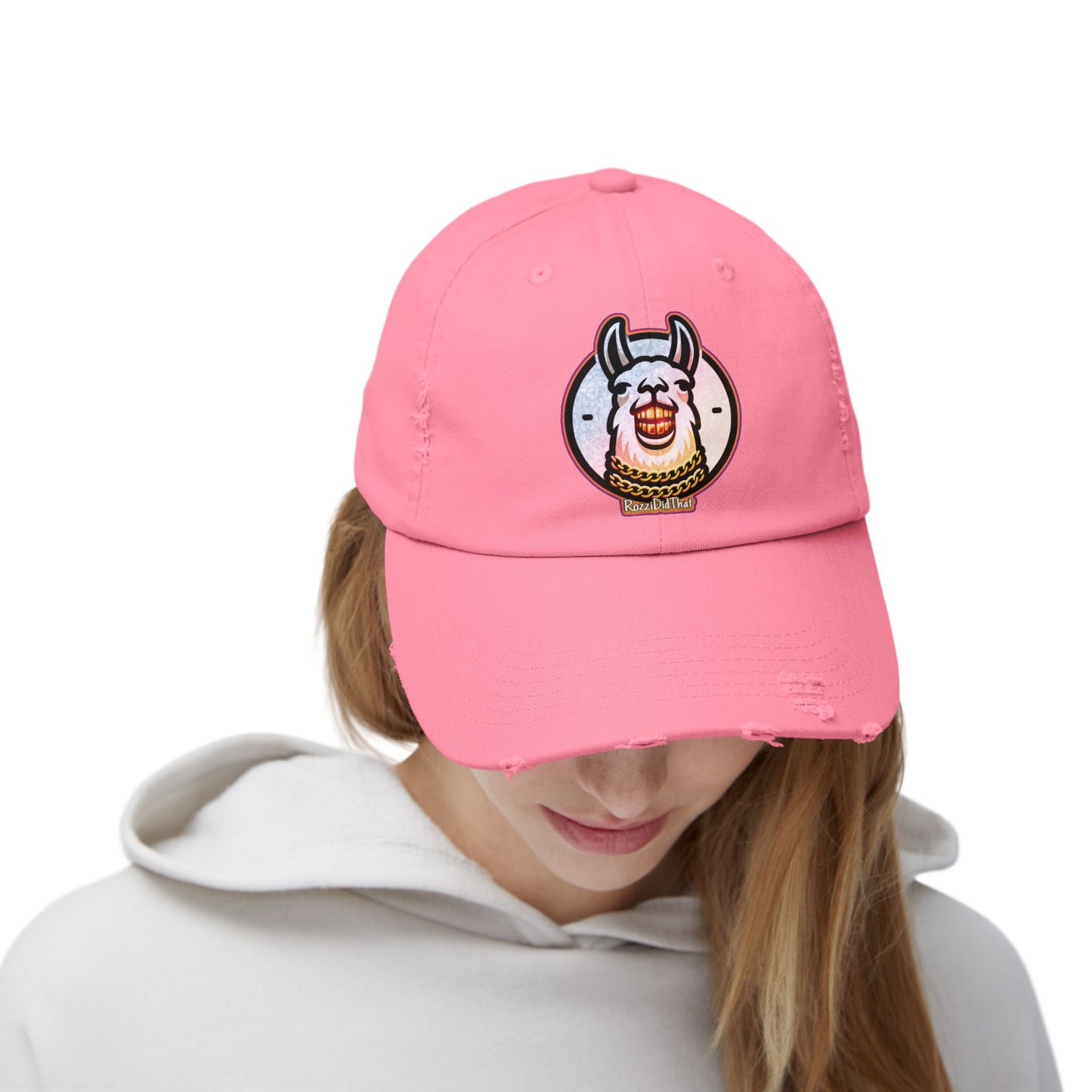 Laughing Llama Distressed Hat