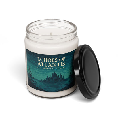 Echoes of Atlantis Soy Candle, Salty Ocean & Sandalwood, Relaxation Gift, Home Decor, Aromatherapy, Ocean Vibes, Wax Candle